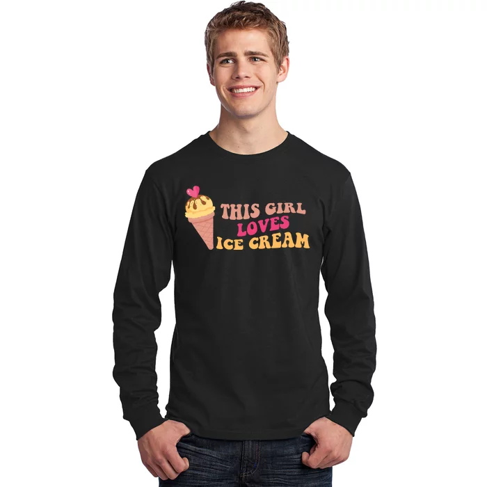 This Girl Loves Ice Cream Cute Gift Long Sleeve Shirt