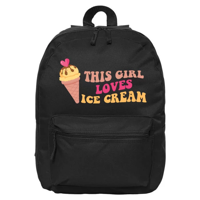 This Girl Loves Ice Cream Cute Gift 16 in Basic Backpack