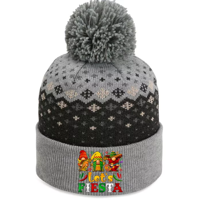 Three Gnomes Let's Fiesta Cinco De Mayo Mexican The Baniff Cuffed Pom Beanie