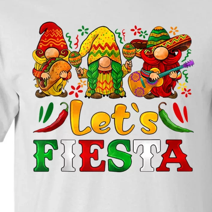 Three Gnomes Let's Fiesta Cinco De Mayo Mexican Tall T-Shirt