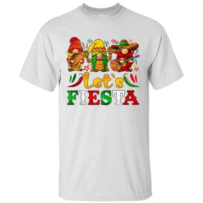 Three Gnomes Let's Fiesta Cinco De Mayo Mexican Tall T-Shirt