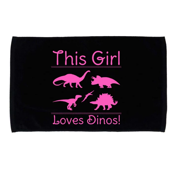 This Girl Loves Dinos - Dinosaur Microfiber Hand Towel