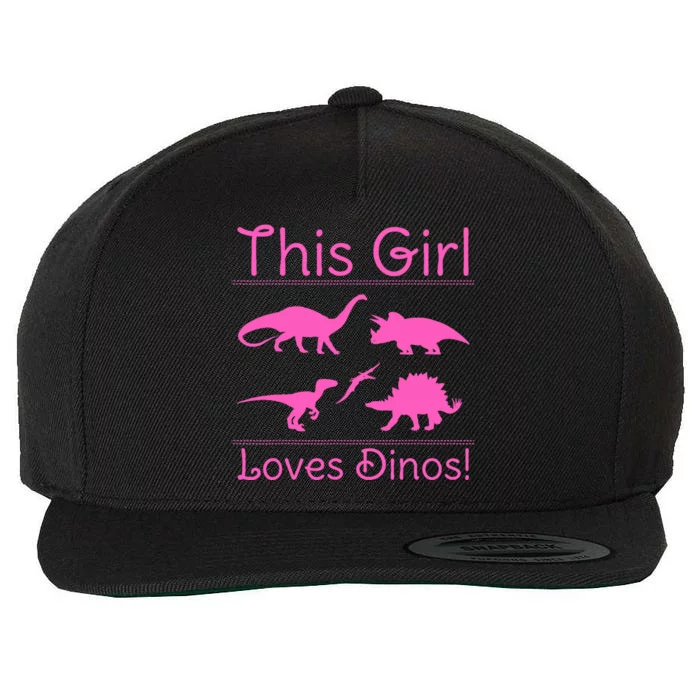 This Girl Loves Dinos - Dinosaur Wool Snapback Cap