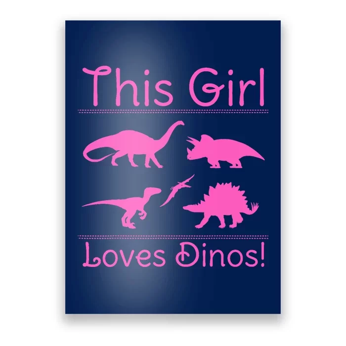 This Girl Loves Dinos - Dinosaur Poster