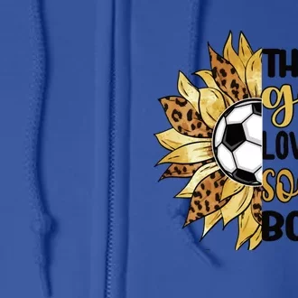 This Gigi Loves Her Soccer Boy Soccer Gigi Grandma Cool Gift Full Zip Hoodie