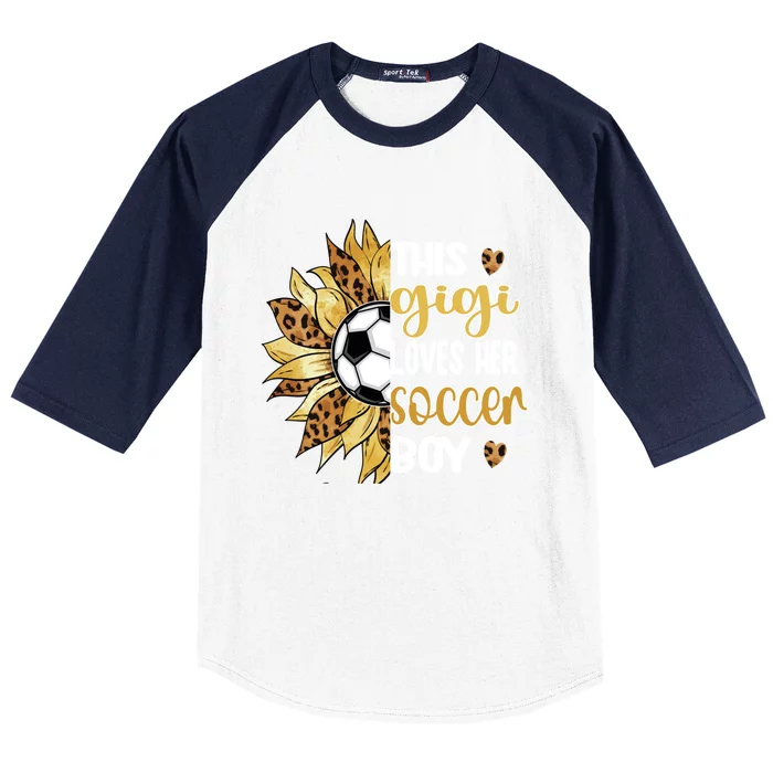 This Gigi Loves Her Soccer Boy Soccer Player Grandma Gigi Cool Gift Baseball Sleeve Shirt