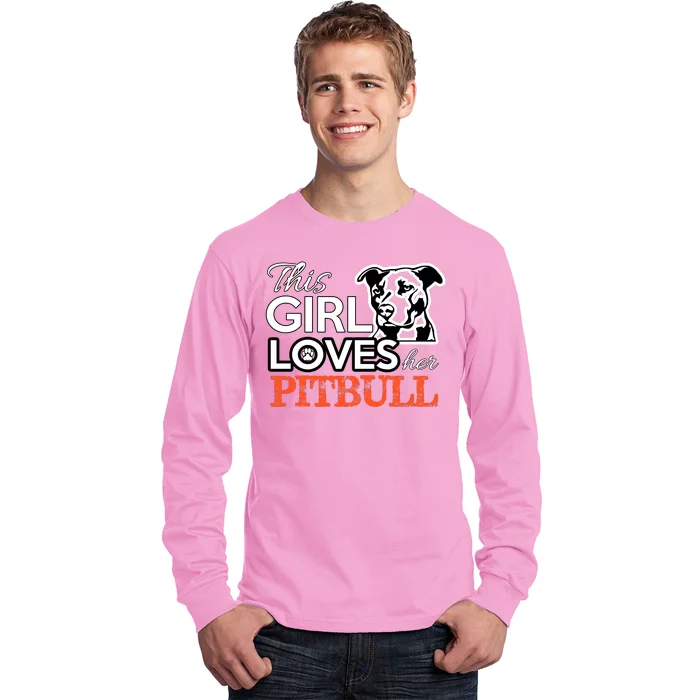 This Girl Love Her Pitbull Long Sleeve Shirt