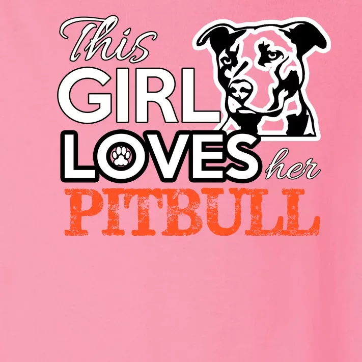 This Girl Love Her Pitbull Toddler Long Sleeve Shirt