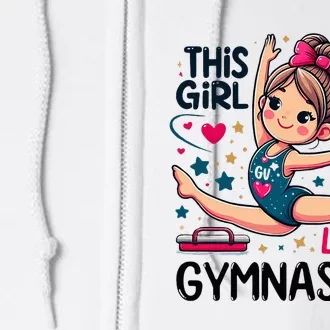 This Girl Loves Gymnastics Gymnastic Sport Lover Full Zip Hoodie