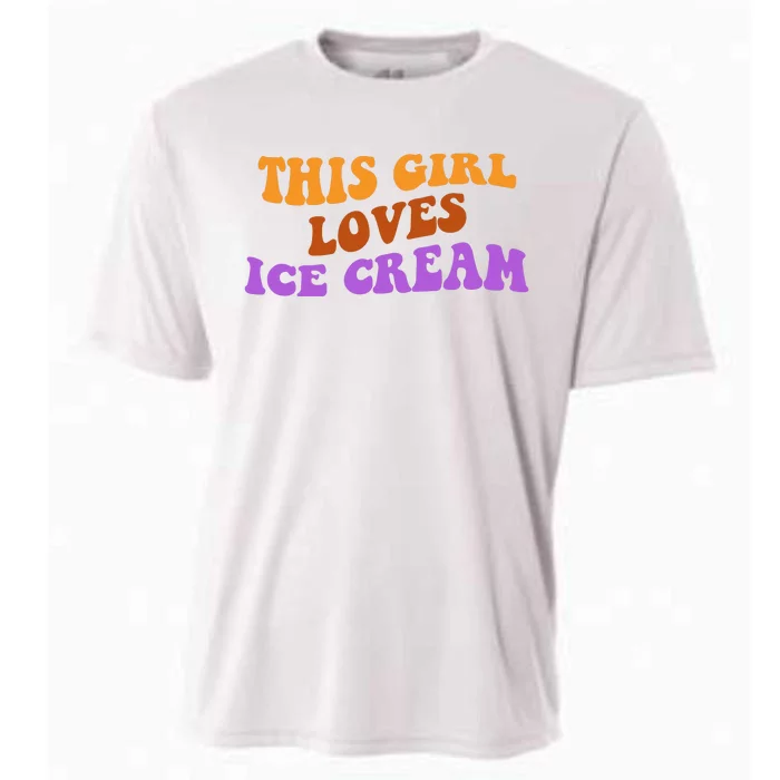 This Girl Loves Ice Cream Retro Cute Cooling Performance Crew T-Shirt