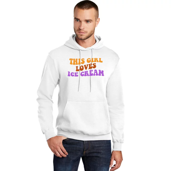 This Girl Loves Ice Cream Retro Cute Hoodie