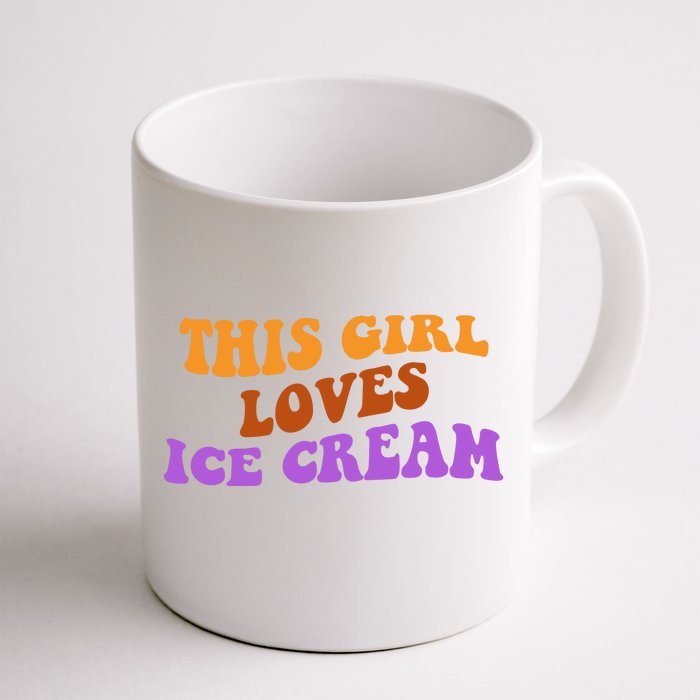 This Girl Loves Ice Cream Retro Cute Front & Back Coffee Mug