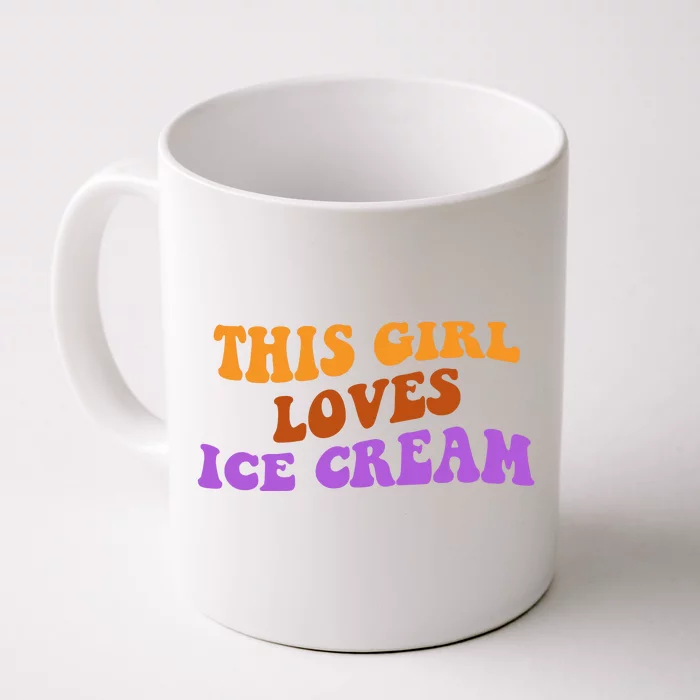 This Girl Loves Ice Cream Retro Cute Front & Back Coffee Mug