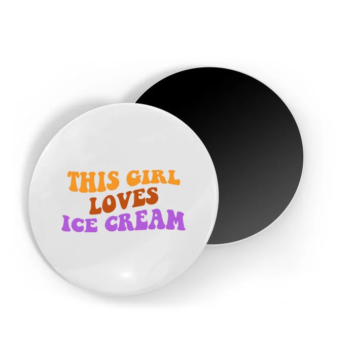 This Girl Loves Ice Cream Retro Cute Magnet