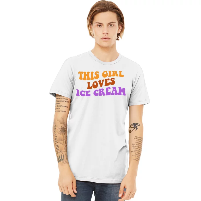 This Girl Loves Ice Cream Retro Cute Premium T-Shirt