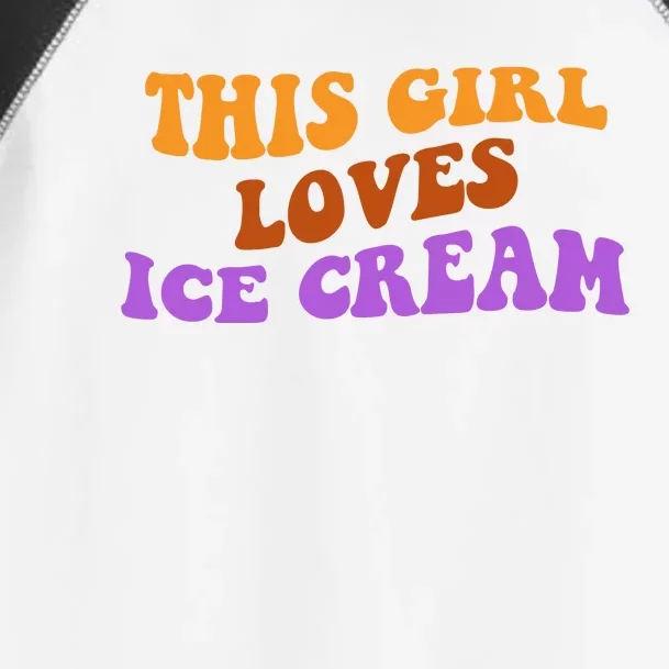 This Girl Loves Ice Cream Retro Cute Toddler Fine Jersey T-Shirt