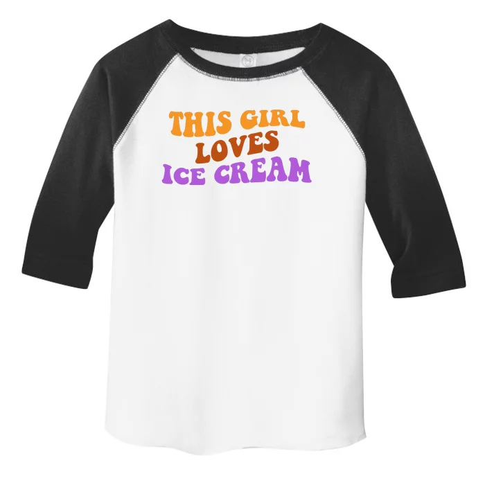 This Girl Loves Ice Cream Retro Cute Toddler Fine Jersey T-Shirt