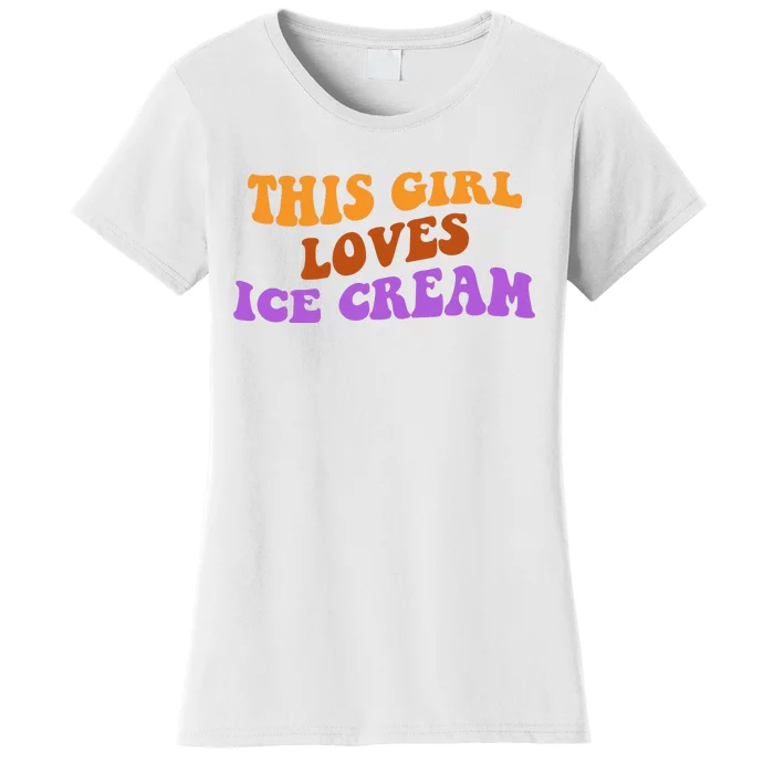 This Girl Loves Ice Cream Retro Cute Women's T-Shirt