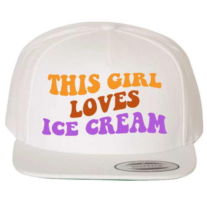 This Girl Loves Ice Cream Retro Cute Wool Snapback Cap