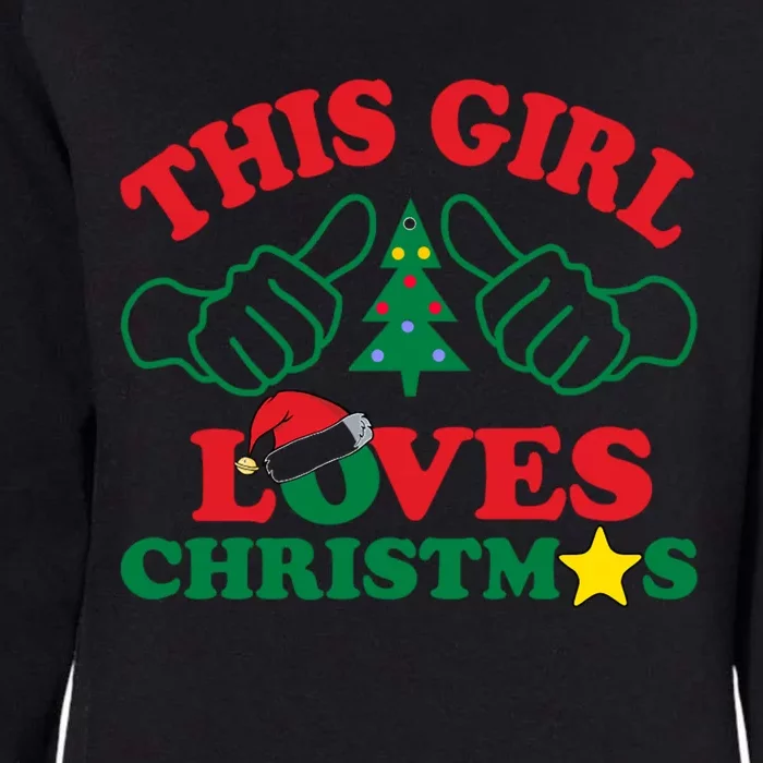 This Girl Love Christmas Womens California Wash Sweatshirt