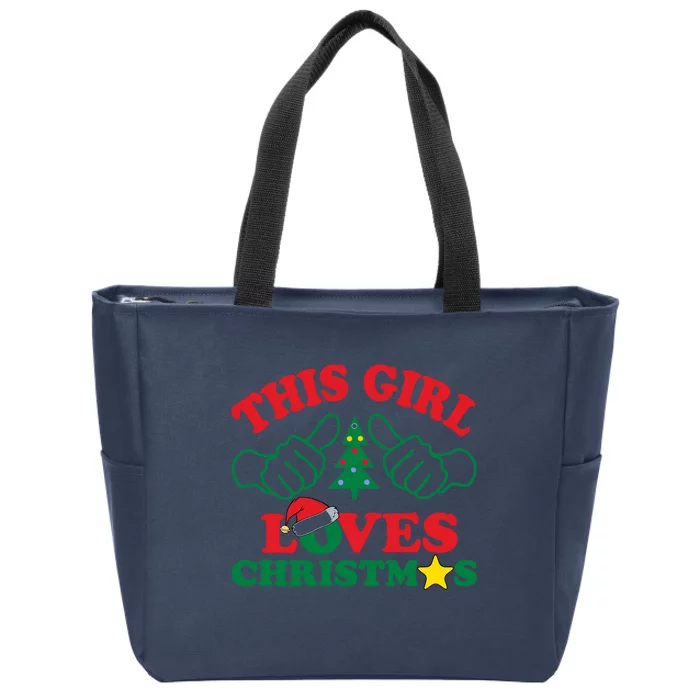 This Girl Love Christmas Zip Tote Bag