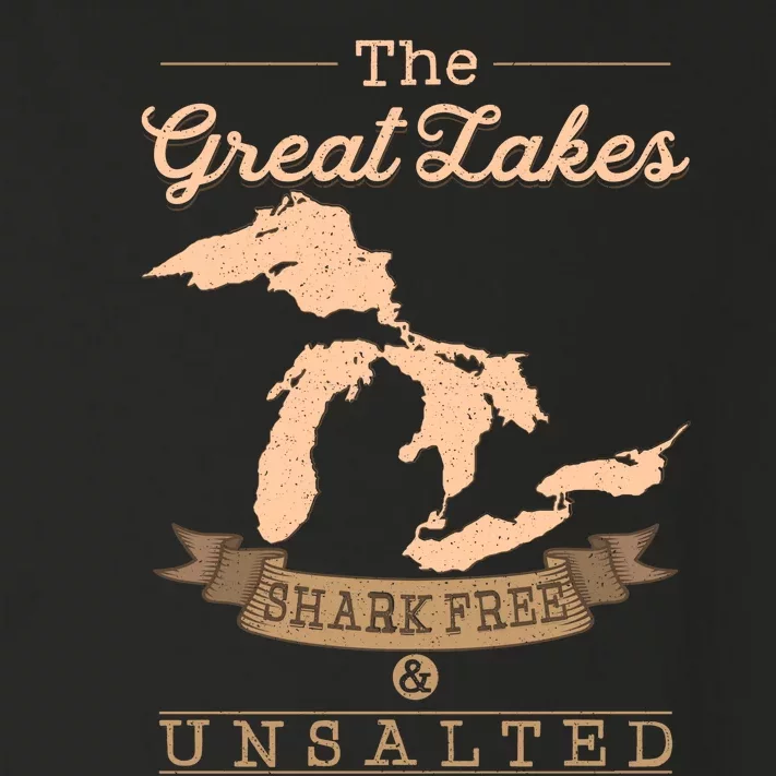 The Great Lakes Shark Free Unsalted Michigan Gift Toddler Long Sleeve Shirt