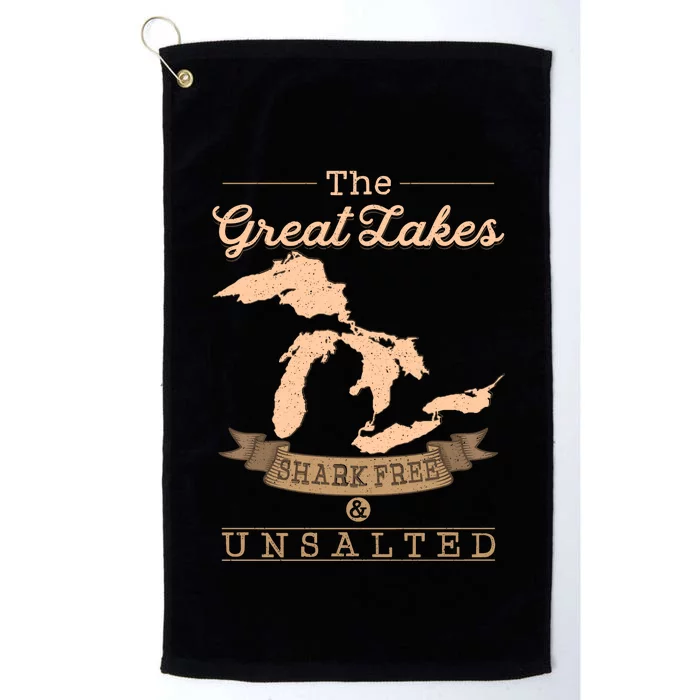 The Great Lakes Shark Free Unsalted Michigan Gift Platinum Collection Golf Towel