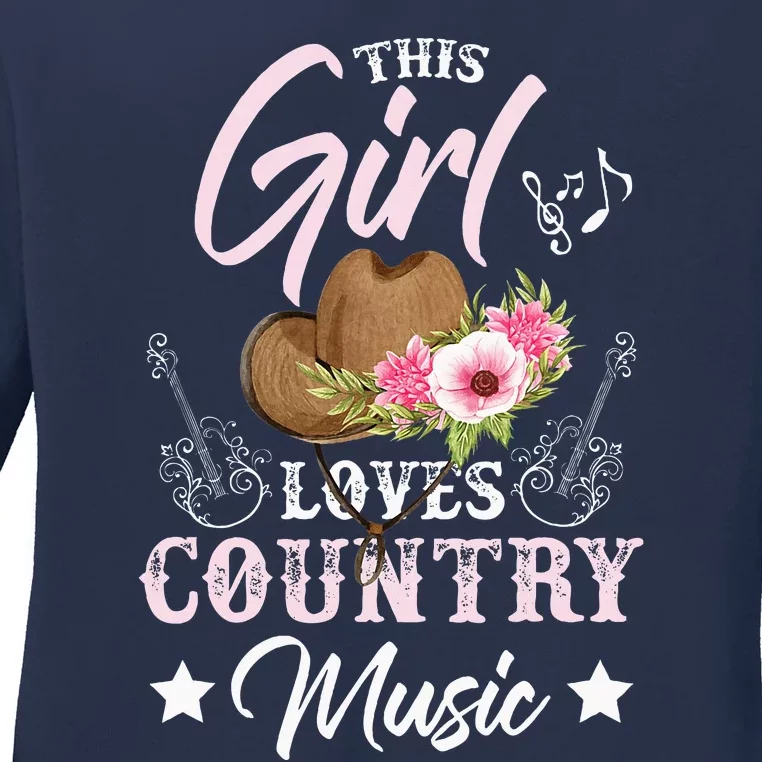 This Girl Loves Country Music Ladies Long Sleeve Shirt