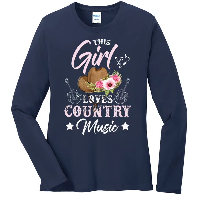 This Girl Loves Country Music Ladies Long Sleeve Shirt