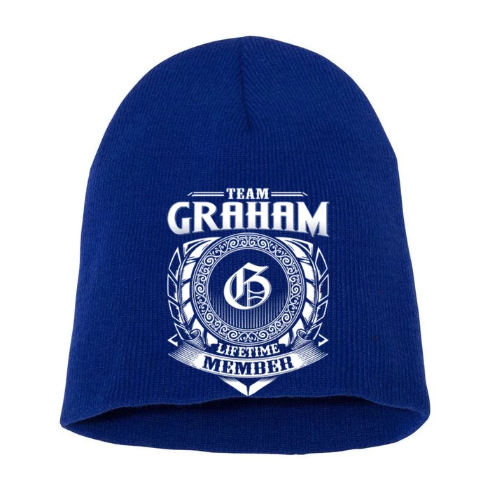 Team Graham Lifetime Member Vintage Graham Family Gift Short Acrylic Beanie