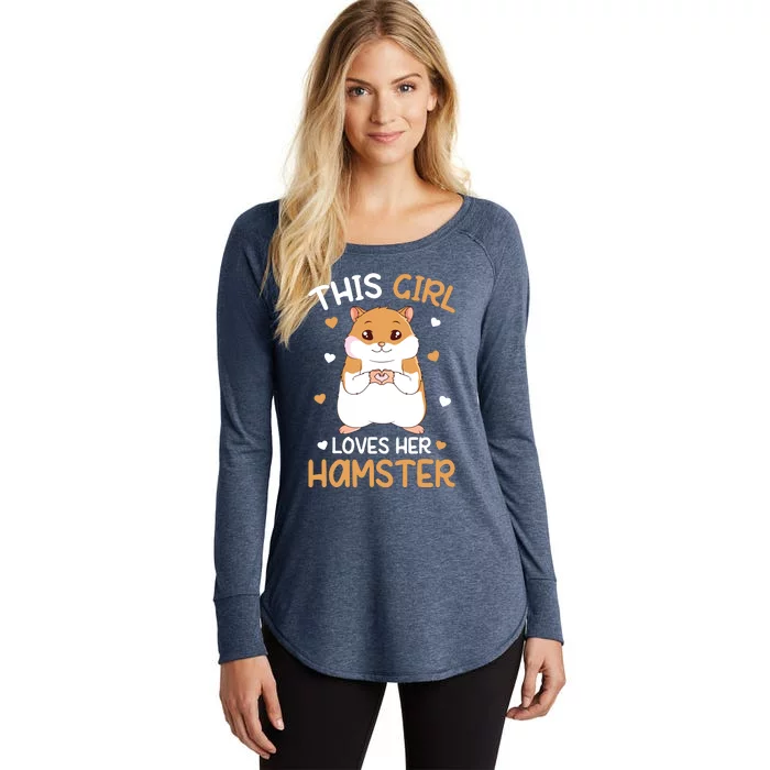 This Girl Loves Her Hamster Hammy Girl Hamster Lover Women's Perfect Tri Tunic Long Sleeve Shirt