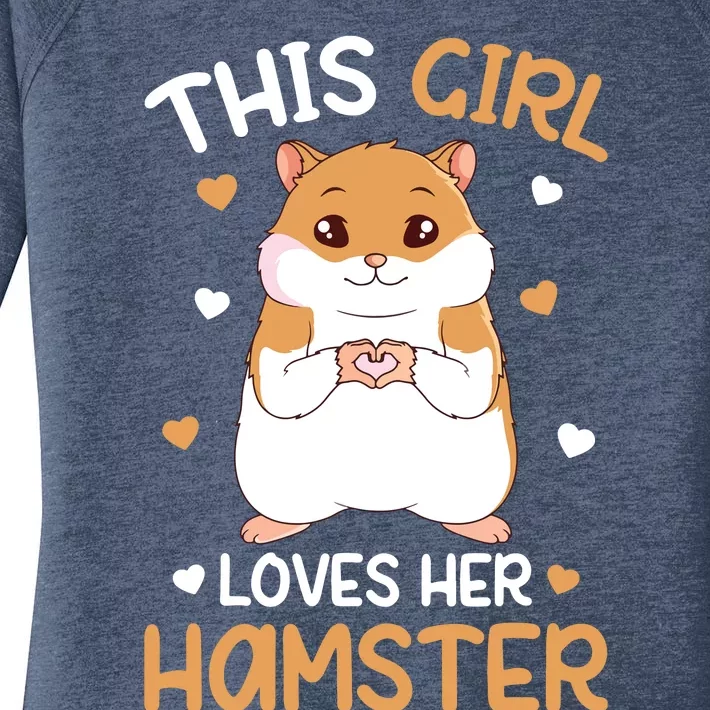 This Girl Loves Her Hamster Hammy Girl Hamster Lover Women's Perfect Tri Tunic Long Sleeve Shirt