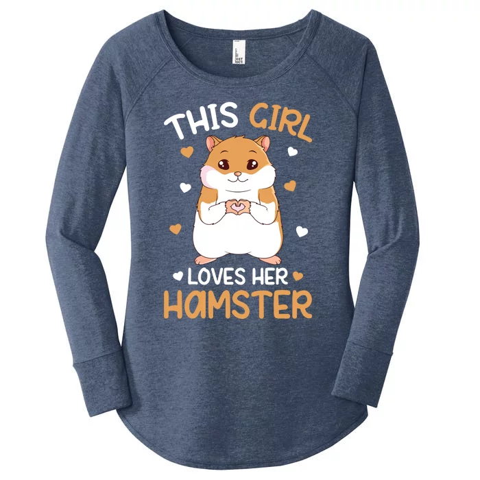 This Girl Loves Her Hamster Hammy Girl Hamster Lover Women's Perfect Tri Tunic Long Sleeve Shirt