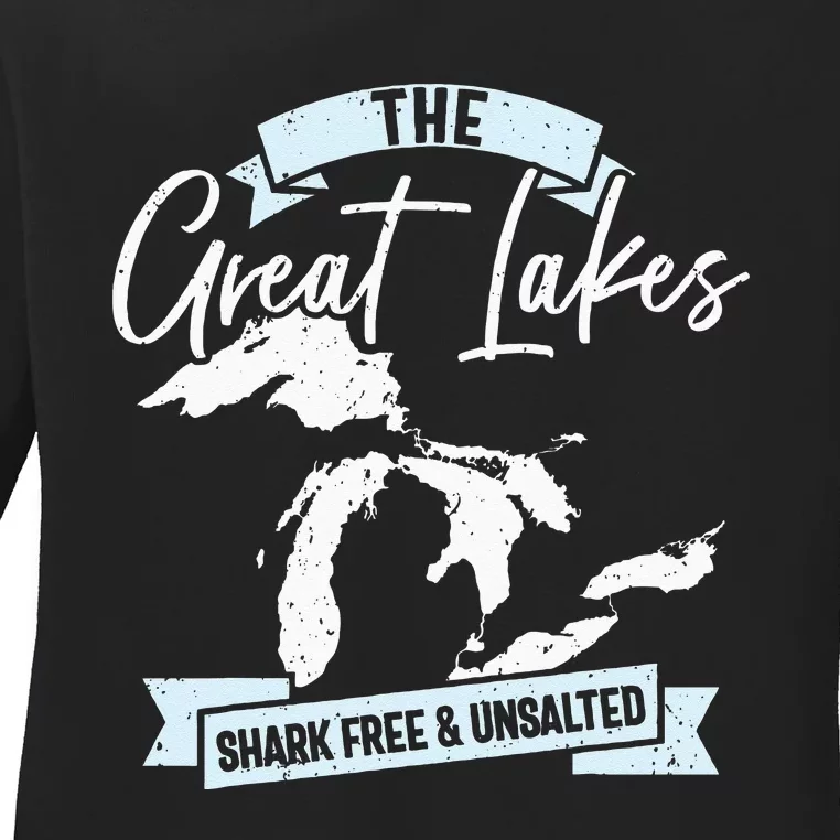 The Great Lakes Michigan Great Lakes Tourist Ladies Long Sleeve Shirt