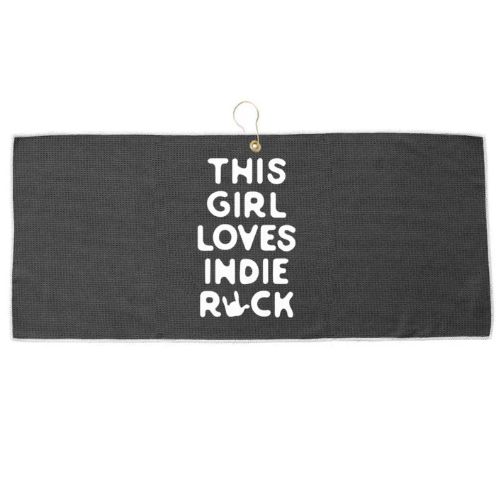 This Girl Loves Indie Rock Large Microfiber Waffle Golf Towel