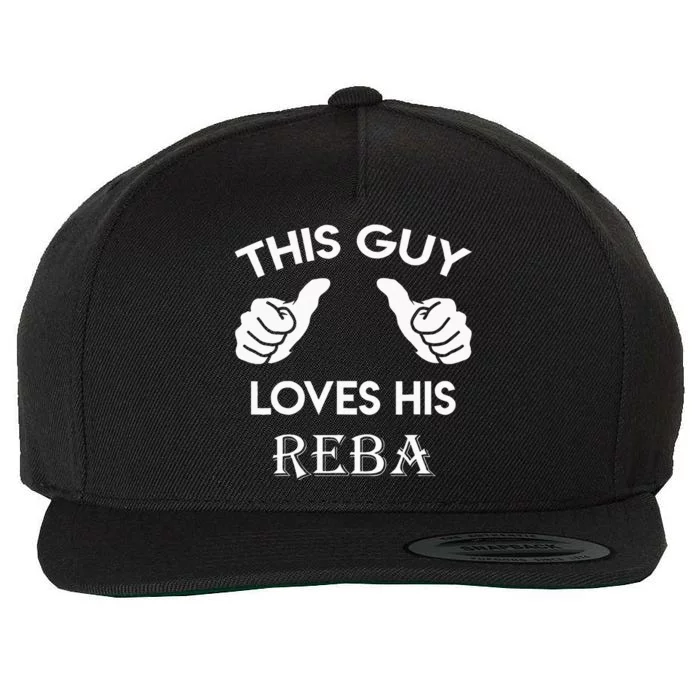 This Guy Loves His REBA Gift Valentine Heart Belongs 3 Wool Snapback Cap