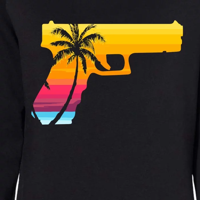 Tropical Gun Lover Firearm Beach Cute Hawaiian Gift Aloha Womens California Wash Sweatshirt