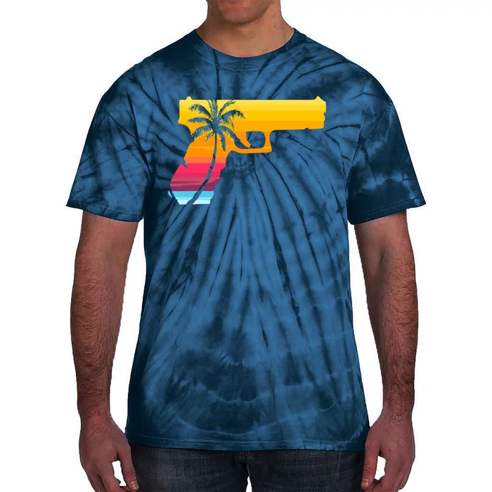 Tropical Gun Lover Firearm Beach Cute Hawaiian Gift Aloha Tie-Dye T-Shirt