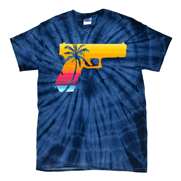 Tropical Gun Lover Firearm Beach Cute Hawaiian Gift Aloha Tie-Dye T-Shirt