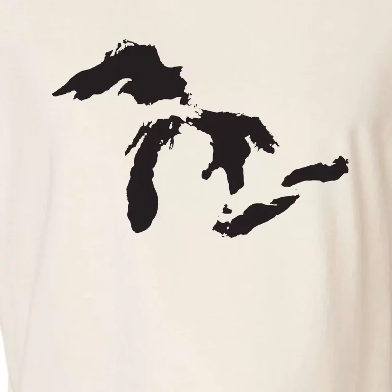 The Great Lakes Detroit Michigan T Garment-Dyed Women's Muscle Tee