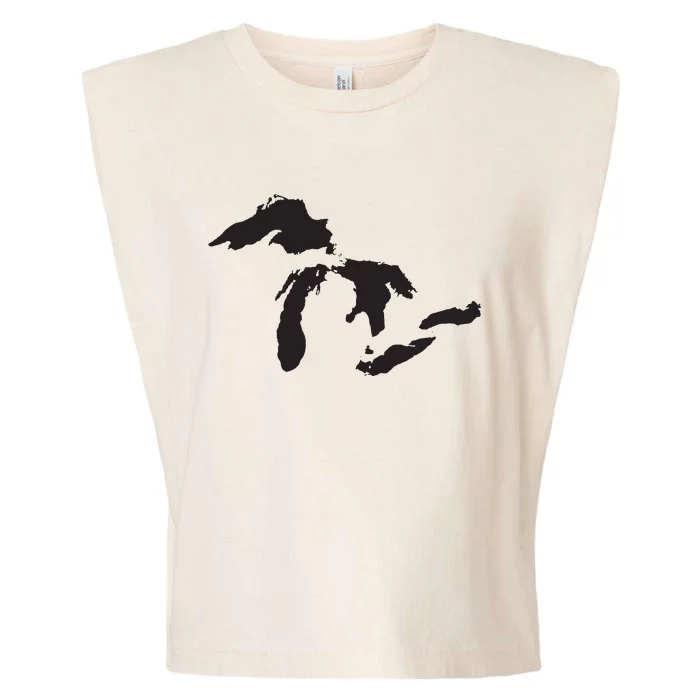 The Great Lakes Detroit Michigan T Garment-Dyed Women's Muscle Tee