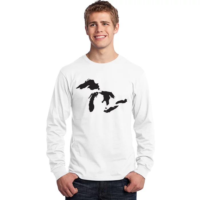 The Great Lakes Detroit Michigan T Long Sleeve Shirt