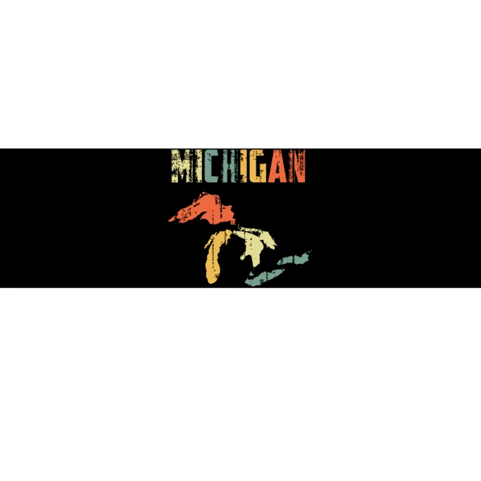 The Great Lakes Largest Water Retro Color Michigan Mi Pride Bumper Sticker