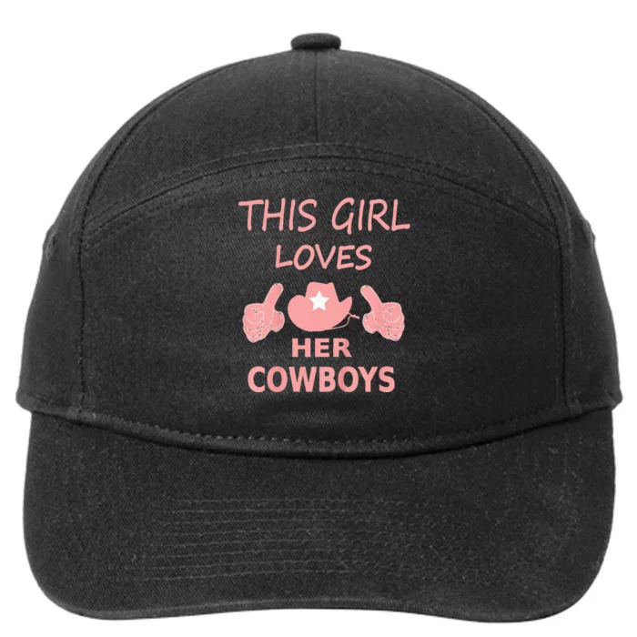 This Girl Loves Her Cowboy Cute Texas Dallas 7-Panel Snapback Hat