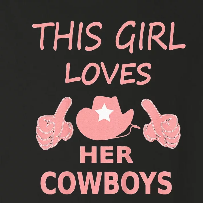 This Girl Loves Her Cowboy Cute Texas Dallas Toddler Long Sleeve Shirt