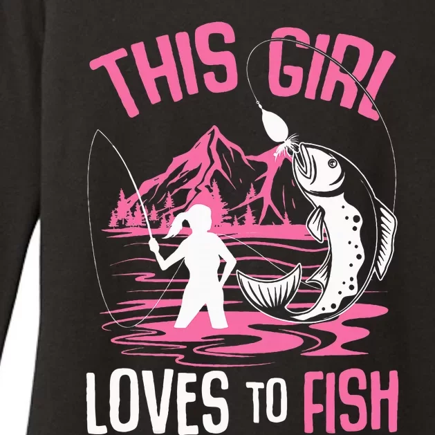 This Girl Loves To Fish Fishing Womens CVC Long Sleeve Shirt