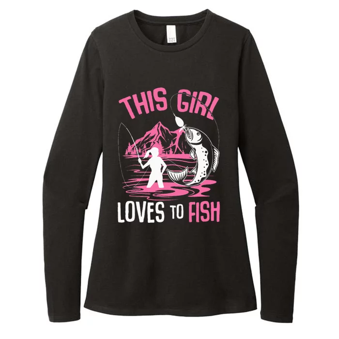 This Girl Loves To Fish Fishing Womens CVC Long Sleeve Shirt