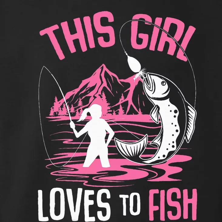 This Girl Loves To Fish Fishing Toddler Hoodie