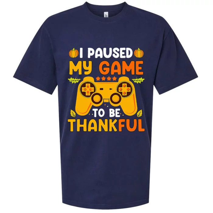 Thankful Gamer Leveling Up with Video Game Thanksgiving Sueded Cloud Jersey T-Shirt