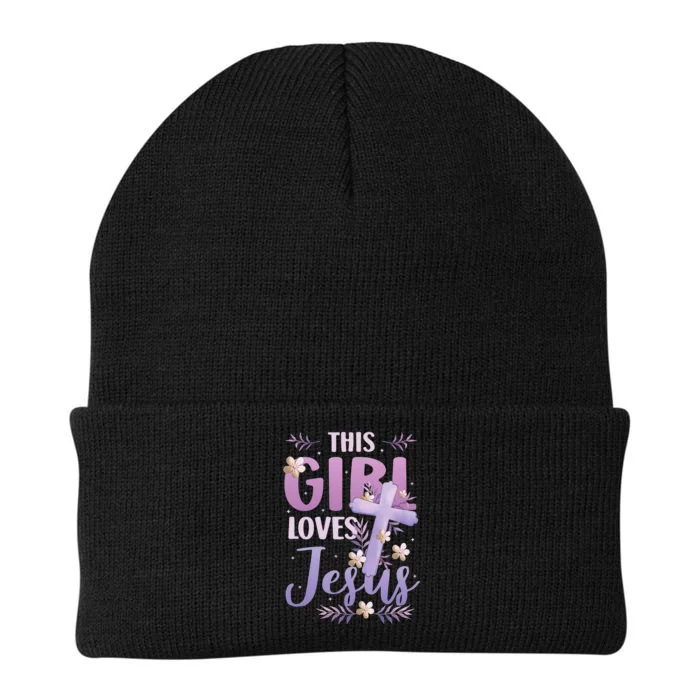 This Girl Loves Jesus Cute Christian Girl Jesus Knit Cap Winter Beanie